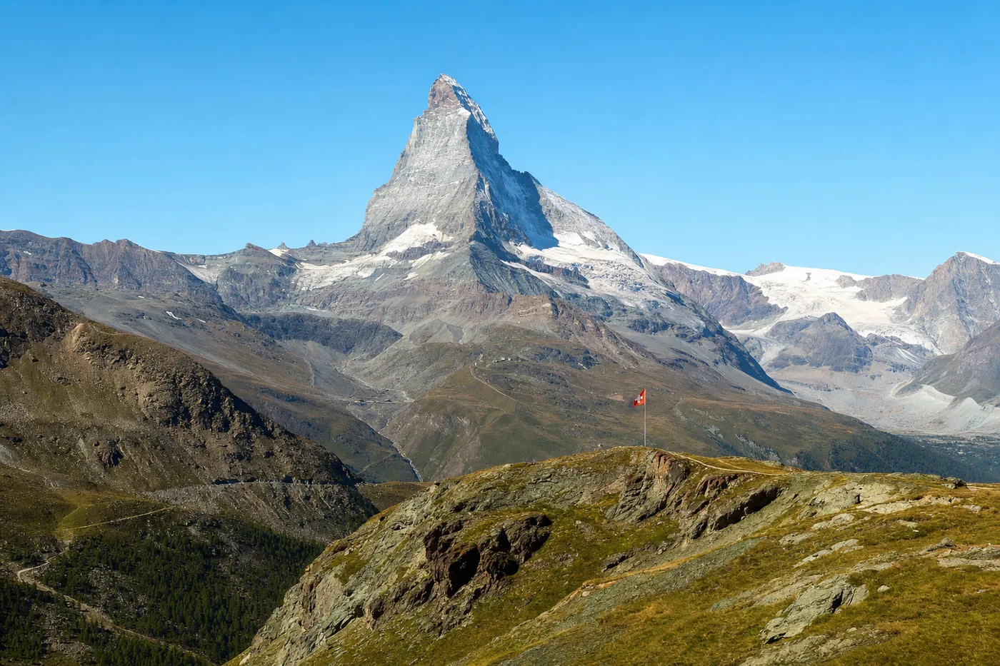 Skicka blommor till Schweiz - blombukett inspirerad av Schweizs flaggfärger